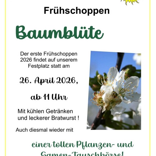 Baumblüte, Pflanzentausch und Frühschoppen in der Kolonie Frohsinn e.V.
